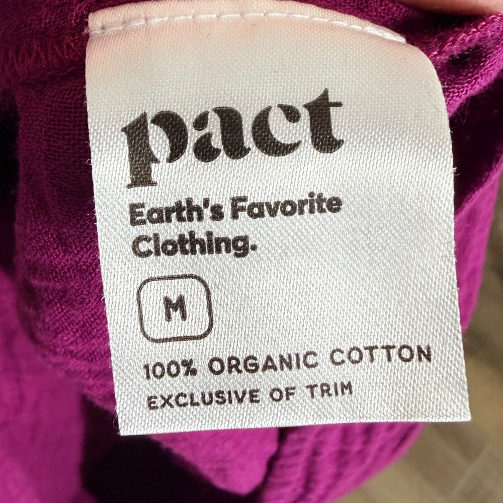 Pact Coastal Double Gauze Cami Maxi Dress Sangria Purple Medium WB1-WQC - Picture 12 of 13
